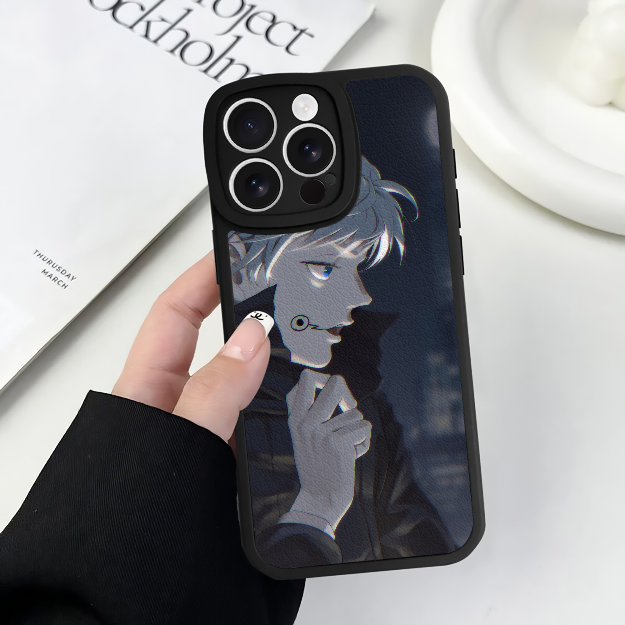 （画像用） 呪術廻戦 Jujutsu Kaisen 【iPhone 16シリーズ対応】シリコンスマホケース（レザー調） 材質：シリコン